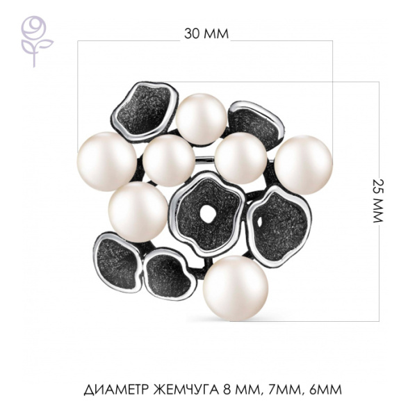 Брошь серебряная 925 арт.56013S1B