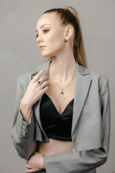 Серьги серебро 28201S2