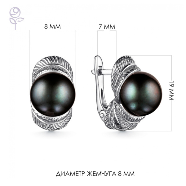 Серьги серебро 52884S2