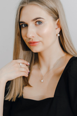 Серьги серебро 28201S1